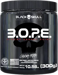 Suplemento Pré-Treino Black Skull, Sabor Frutas Vermelhas, 300g