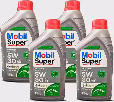 Kit Troca 4 L Óleo de Motor Sae 5w30 Mobil Super Dexos 1 Api Sp ilsac Gf-6a Sintetico