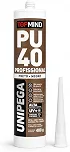 TopMind Unipega PU 40 Selante e Adesivo Profissional Preto 400g