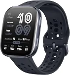 Amazfit Bip 6 Smart Watch 46 mm, bateria de 14 dias, tela AMOLED de 1,97 polegadas, resistência à água 5 ATM, GPS e mapas gratuitos, IA, chamada via Bluetooth, mais de 140 modos de treino (Black)
