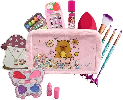 Kit Maquiagem Infantil 36 Peças Hipoalergênico – Mini Mochila ou Necessaire