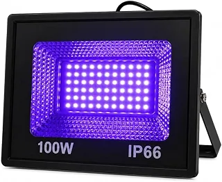 Refletor LED 100W Luz Negra UV Bivolt Compacto para Festas