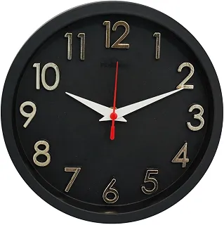 Relogio de Parede 3D Sigma Dourado Preto Escritório Cozinha Sala Com Mecanismo Silencioso