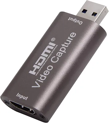 Placa de Captura Rullz Portatil, HDMI USB 3.0 de Alta Velocidade, Transmissão 1080p 60FPS, ou 4K 30FPS, Para gravação ou transmissão ao vivo