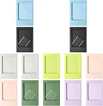 Pacote com 14 molduras para fotos instantâneas Instax Mini, porta-retratos de plástico colorido com compartimento superior e suporte embutido, mini molduras portáteis para exibição de mesa
