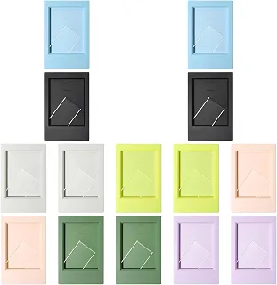 Pacote com 14 molduras para fotos instantâneas Instax Mini, porta-retratos de plástico colorido com compartimento superior e suporte embutido, mini molduras portáteis para exibição de mesa