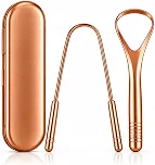 Kit 2 Raspadores de Língua em Cobre Premium com Estojo Reutilizável