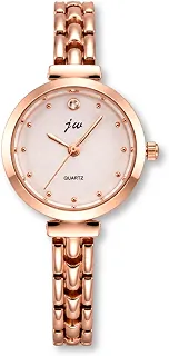 Relógio Feminino 'Dreams' Ultrafino em Aço Cirúrgico 316L com Pulseira Ajustável e Mostrador Rosé – Conforto, Durabilidade e Sofisticação