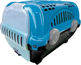 Caixa de Transporte Furacão Pet Luxo, Azul/Cinza, 1 Unidade
