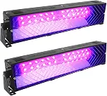 2 Super Refletor Luz Negra Deltrônica 12 Led Lâmpada Neon