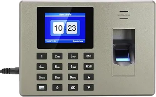Relógio Ponto Biométrico Digital Eletrônico Impressão Digital Registro Pontos Máquina Ponto Empresa Empresa Biometria Segurança Relógio Ponto Não Requer Instalação Software Comércio Relatório USB 220V