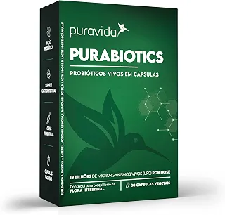 Puravida Suplemento de fibra alimentar Purabiotics 30 cápsulas