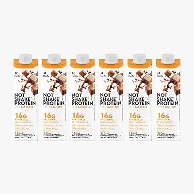 Bebida Proteica NotCo NotShake Protein Cafe Caramelo 6x250ml, 16g de Proteína, Ingredientes 100% Vegetais, Sabor Café, Low Carb, Sem Lactose, Sem Açúcar Adicionado, Baixo em Gorduras, Vegetariano.