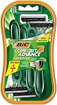 BIC Aparelho De Barbear Comfort 3 Advance Pele Sensível Verde C/ Fita Lubrificante 9298501 Embalagem Leve 4 Pague 3