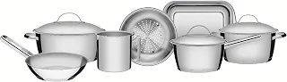 Jogo de Panelas com Fundo Triplo 7 Peça Tramontina Inox