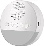 White Noise Sleep Machine Built-in 6 Som suave Luz de respiração suave 15/30/60 Sincronização inteligente para pessoas de todas as idades
