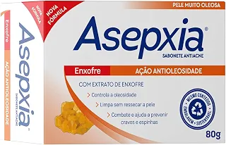 Asepxia Sabonete Facial Enxofre 80g - Antiacne Oleosidade e Cravos Espinhas