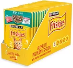 Pack Nestlé Purina Friskies Ração Úmida Para Gatos Adultos Atum Ao Molho - Com 15 Sachês 85g
