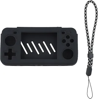 Capa de silicone para console R36H, película protetora com absorção de choque, capa resistente à poeira fácil de limpar para gamer portátil retrô, preta
