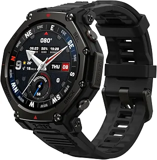 Amazfit T-Rex 3 Pro 48mm Relógio Inteligente Outdoor 10 ATM, 180+ modos, AMOLED, GPS, bateria 25 dias, para Android e iOS (Preto)