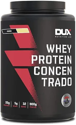 Whey Protein Concentrado Coco Pote 900g – Contribui para o Ganho Muscular Hipertrofia – Dux Human Health