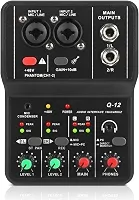 interface de audio,Placa de som profissional de canal duplo com USB 2.0 de alta velocidade, função de monitor para estúdio/gravação musical/gravação vocal/jogos/Alto-Falantes de Computador Acessórios