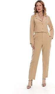 Conjunto Terninho Feminino de Alfaiataria – Blazer com Botão + Calça Social | Look Elegante e Profissional | REF: CON-0046