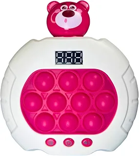 Pop It Eletrônico Digital 4 Modos LED 999 Níveis Jogo Reflexo (Magenta, Animal Urso)