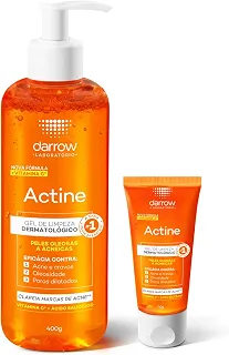 Darrow Actine Kit Gel de Limpeza Facial Pele Oleosa e Acneica 400g + 40g