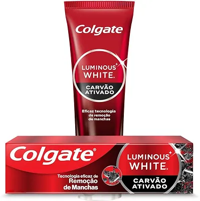 Colgate Creme Dental Clareador Luminous White Carvão Ativado 70g