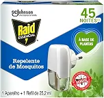 Raid Essencial Repelente Elétrico Líquido Base de Plantas Aparelho e Refil