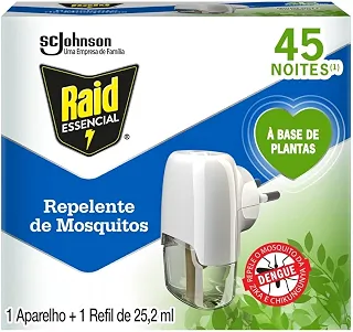 Raid Essencial Repelente Elétrico Líquido Base de Plantas Aparelho e Refil