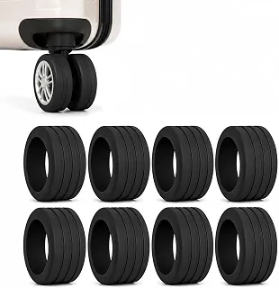 Capa de Silicone para Rodinha de Mala de Viagem 8 Unidades