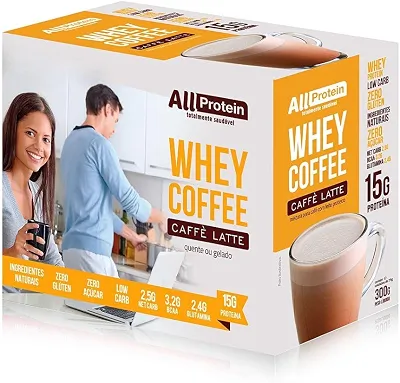Caixa de Whey Coffee Café Latte 300g (12 doses) - All Protein