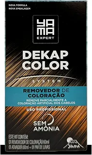 Yamá Expert - Removedor de Coloração Capilar Profissional Sem Amônia - Remove Tinta Artificial dos Cabelos - Kit Removedor + Ativador + Luvas 120ml