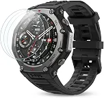 Kit 3 Películas Protetoras de Tela Compatível com Amazfit T-Rex 3, 48mm