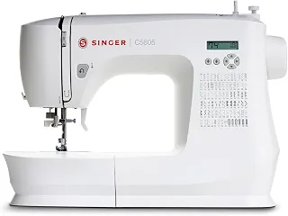 Máquina de Costura Eletrônica SINGER C5605 127V | 80 Pontos com 180 Aplicações | LCD, Passador de Linha, Caseado Automático, Braço Livre | Portátil | Ideal para Uso Doméstico