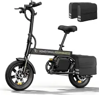 HONEYWHALE B20 Bicicleta Elétrica, 440W-35KM-25KM/H-120KG, Scooter Motor-Adulto-Bike-Autonomia-Velocidade Máxima-Carga-Honey Whale-Fat-Dobravel, 14 Aro, Freios a Disco Dianteiros e Traseiros