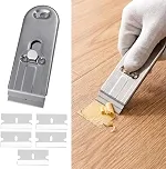 Raspador Ratinho Inox + 5 Lâminas Tira Insulfilm Limpa Vidro