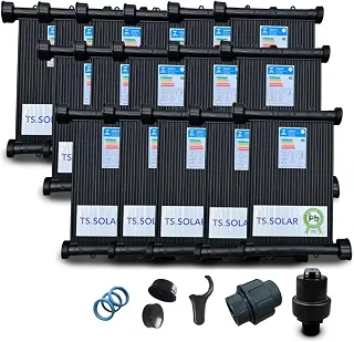Kit Aquecedor Solar Piscina 20 Mil Litros 16 Placas 3m + Vál