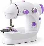Mini Máquina de Costura Portátil Elétrica Bivolt com Pedal, LED 110v/220v