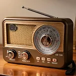 Rádio Retrô Portátil Bluetooth AM FM SW Recarregável