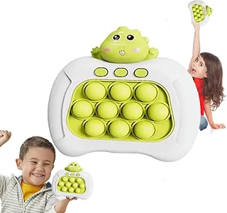 Pop It Eletrônico Spinner Sensory Game Educativo Anti Stress Divertido Infantil +3 Anos Quick Fidget Toys Fast Push Puzzle Tecla Silicone Eletrônico Com Música E 4 Modos De Jogar (Dino)