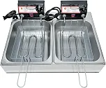 Fritadeira Elétrica Industrial 2 Cubas 10L - Grandes Quantidades em Frituras - Profissional (220volts)