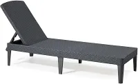 Keter Espreguiçadeira Dobrável Esconto com 5 Posições Conforto Estilo e Resistência para Área Externa Polipropileno 187cm x 89cm x 29cm Cor Grafite