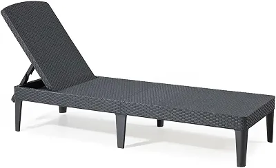 Keter Espreguiçadeira Dobrável Esconto com 5 Posições Conforto Estilo e Resistência para Área Externa Polipropileno 187cm x 89cm x 29cm Cor Grafite