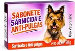 Sabonete Sarnicida Antipulgas Cães Higiene Limpeza Uso Veterinário Peso 90g