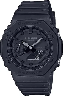 Relógio masculino G-Shock GA-2100-1A1DR quartzo analógico resina preta