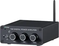 Amplificador Estéreo Bluetooth VEDO BT10A 100Wx2, Mini Classe D para Caixas de Som Passivas, com Entrada RCA e Fonte 24V/4.5A - Ideal para Sala, Quarto Escritório ou Área Externa de Som