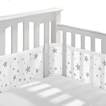 Protetor de Berço Malha Respirável Antichoque Lavável, branco, 02